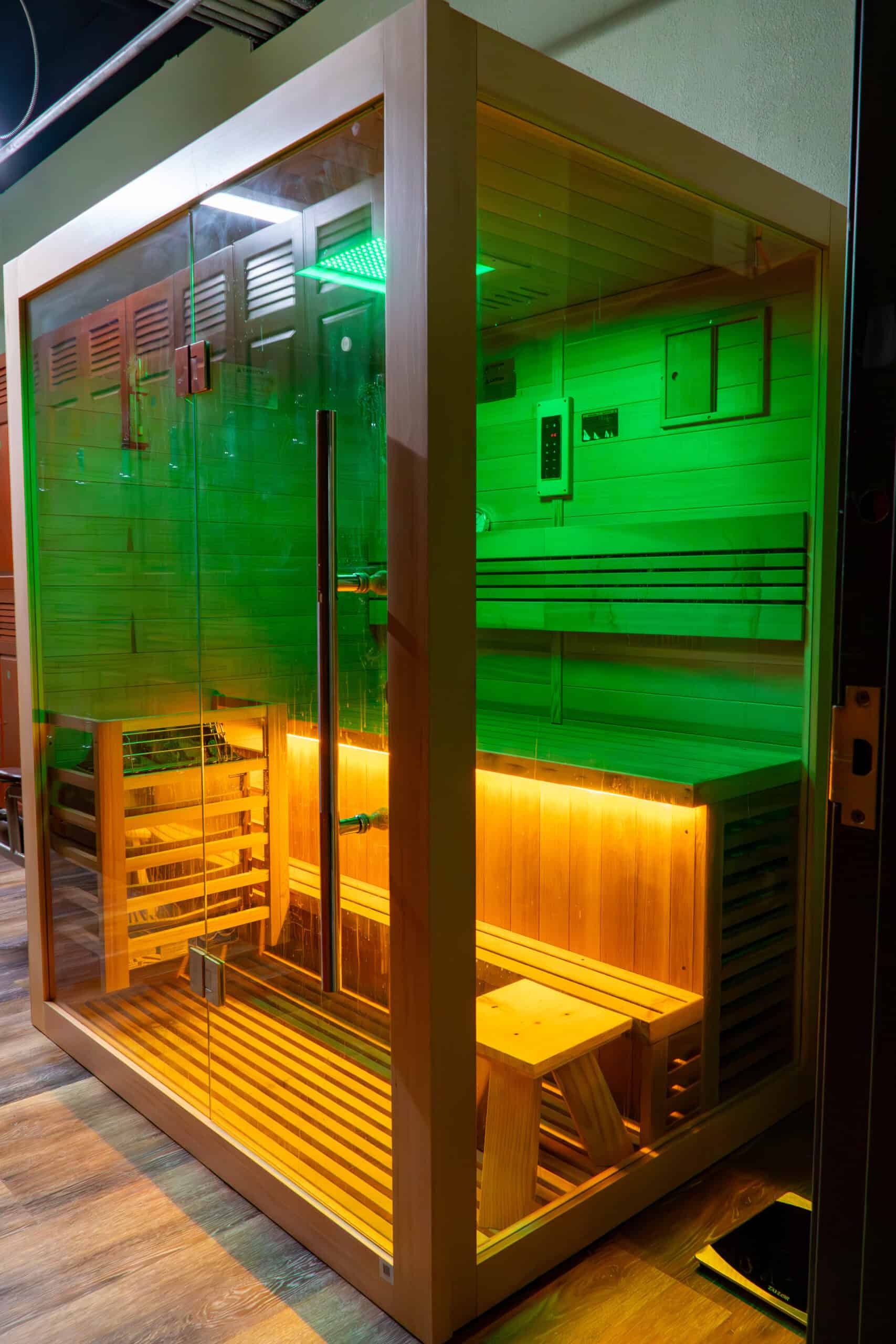 Infrared sauna at Grand Blanc grappling gym near Fenton and Holly MI